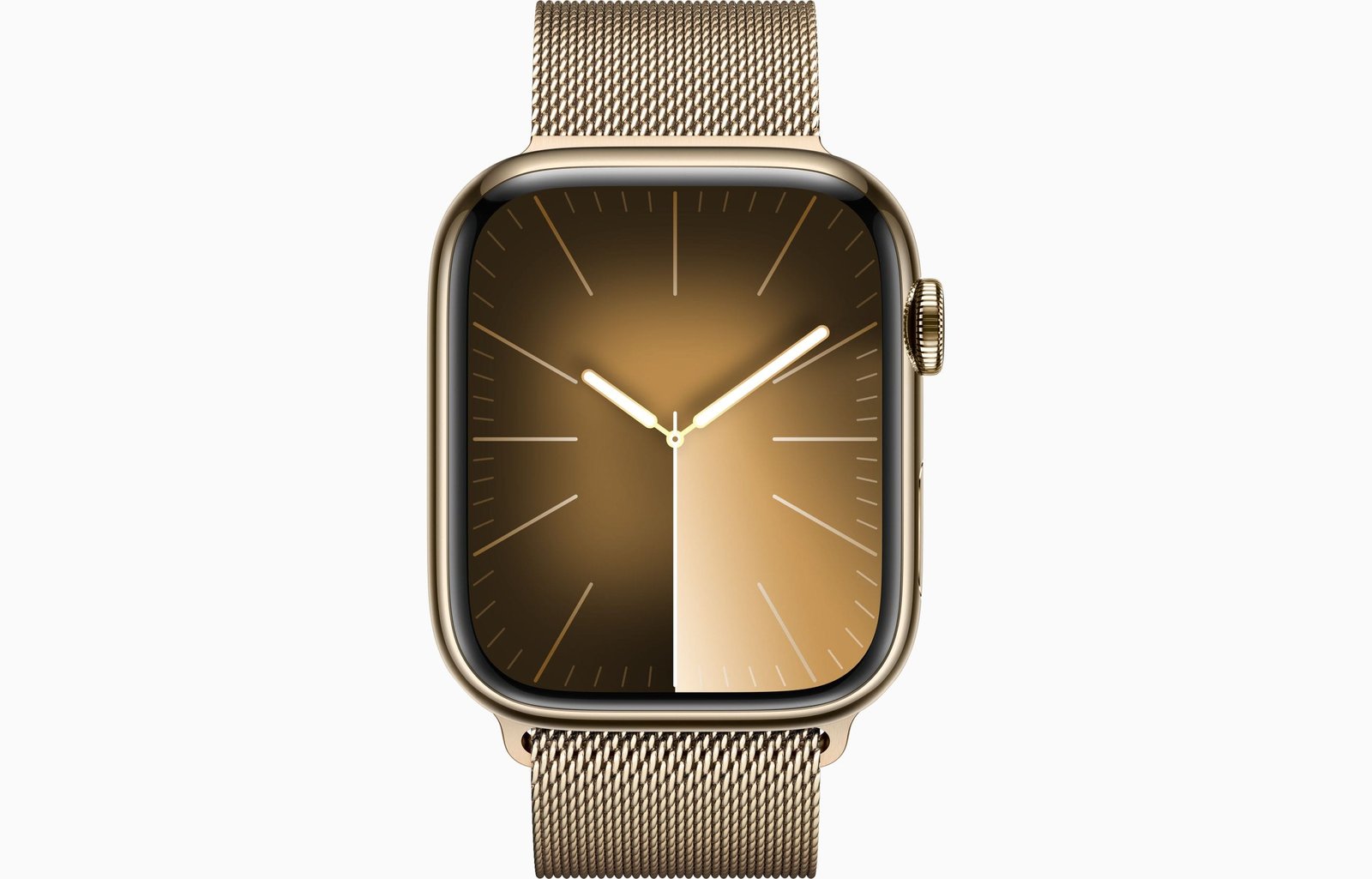 Apple Watch series 9 Gold Stainless Steel Case with Milanese Loop 45mm GPS + Cellular - Image 3