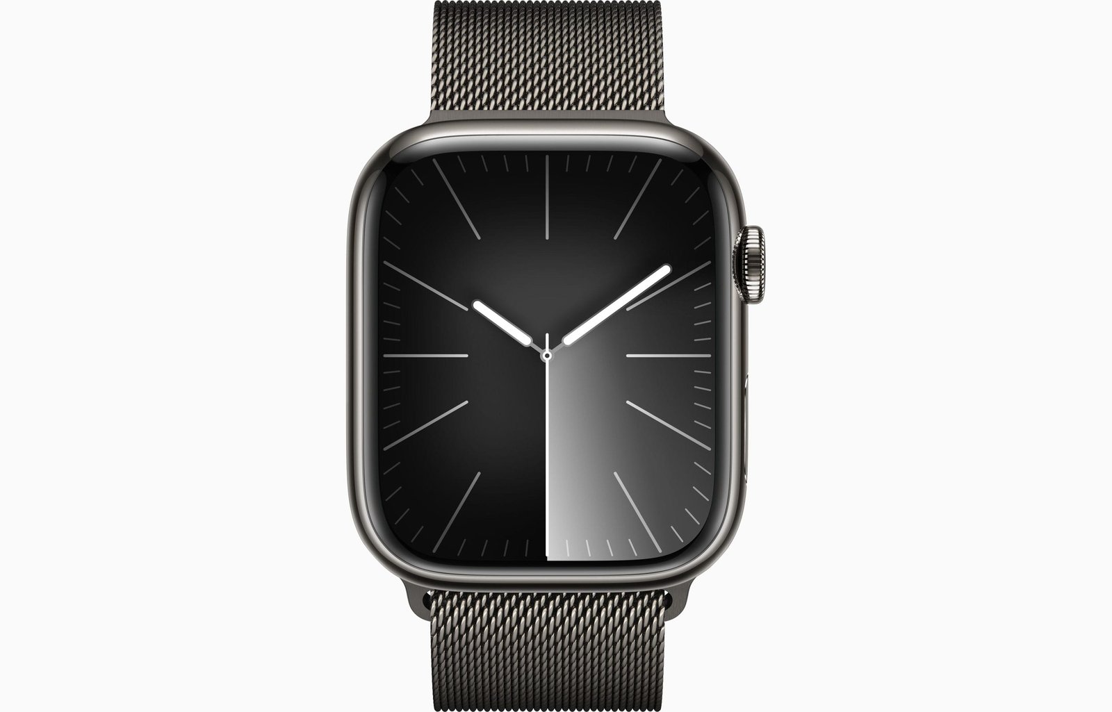 Apple Watch series 9 Graphite Stainless Steel Case with Milanese Loop 45mm GPS + Cellular - Image 3